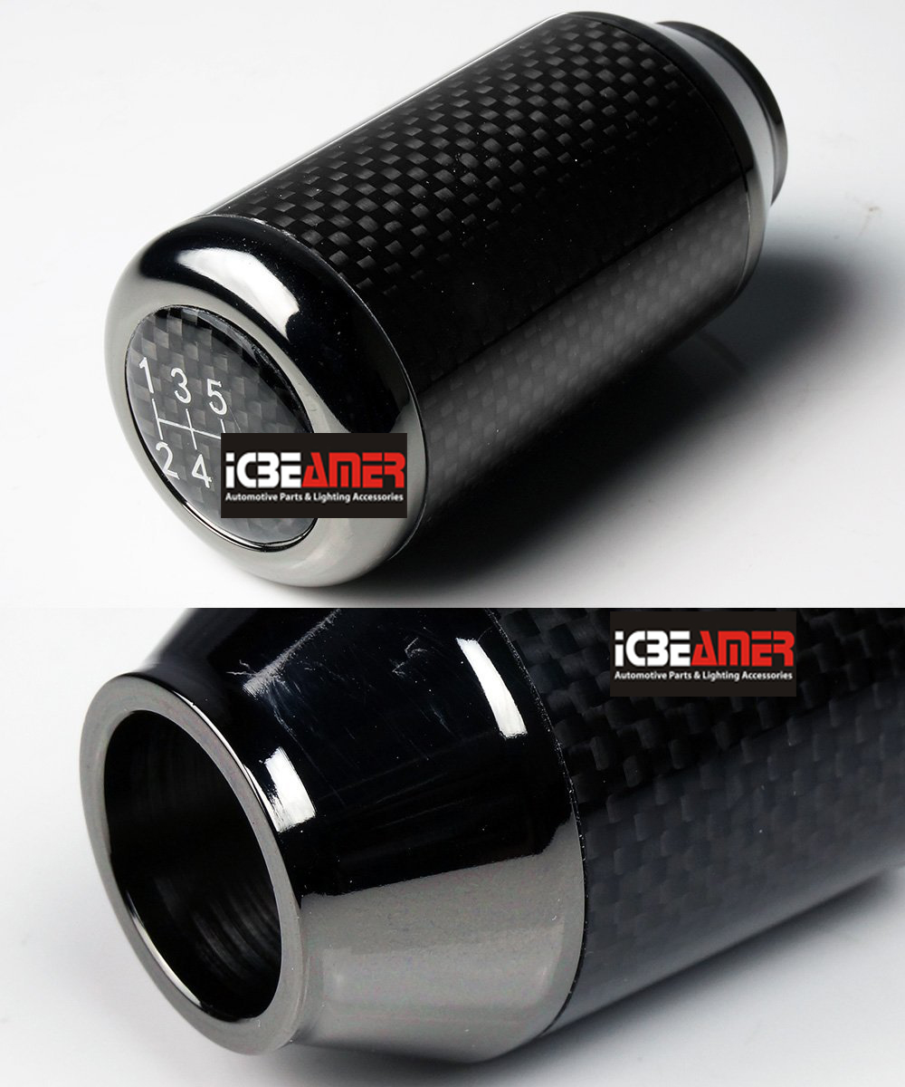 JDM Silver Aluminum w/ Carbon Fiber Manual Gear Stick Shift